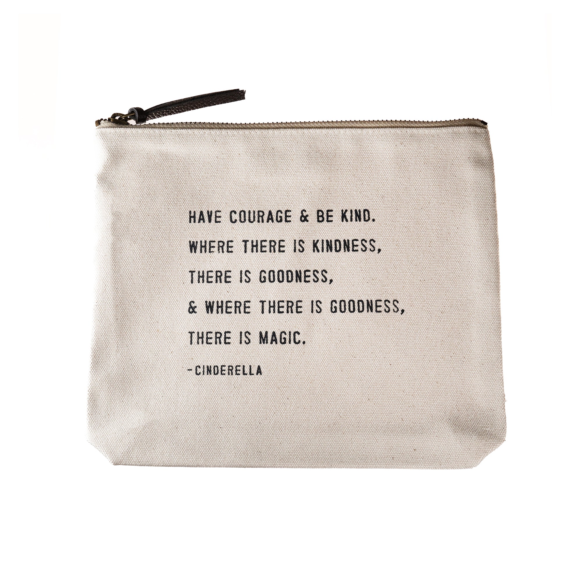 Canvas Zip Bag - Cream
