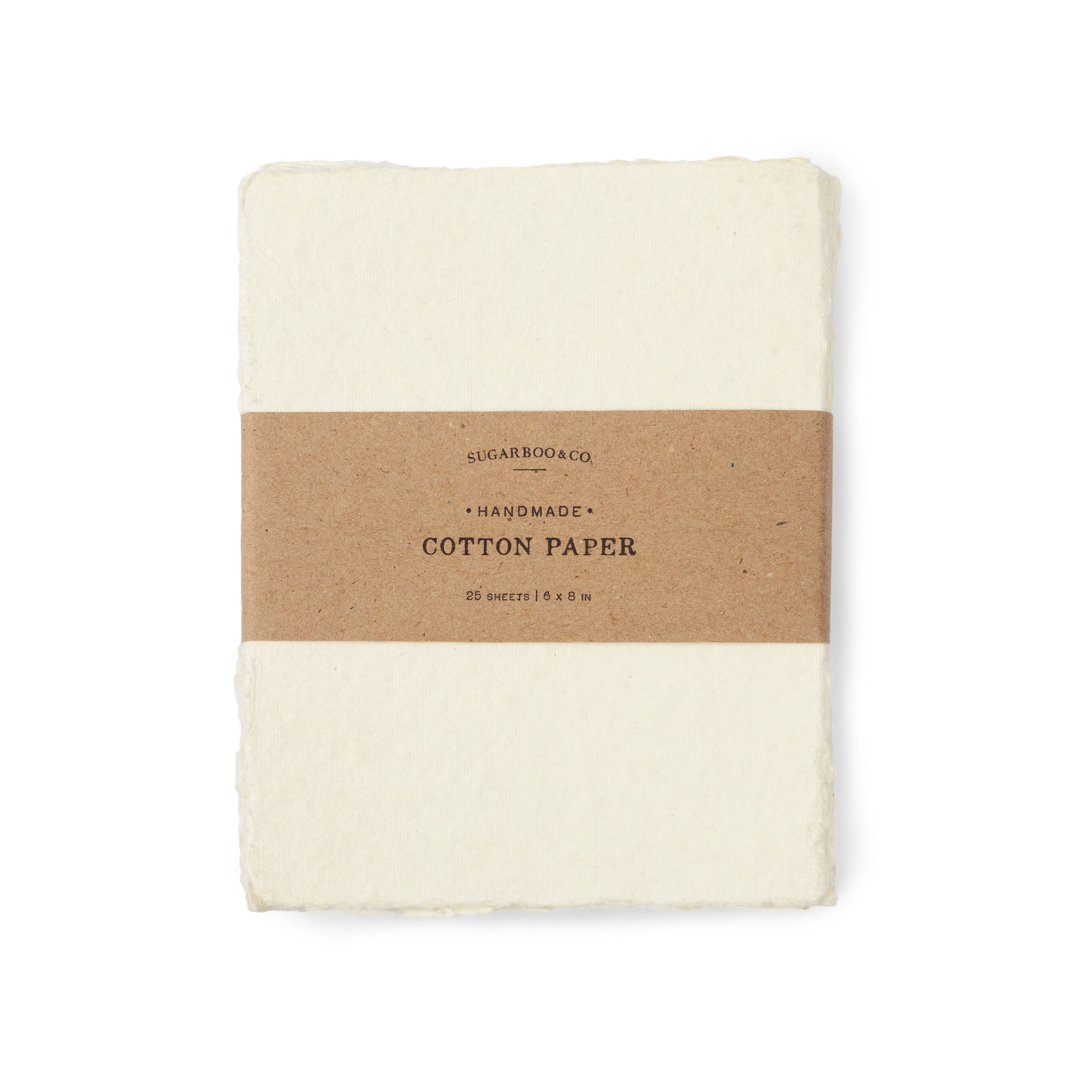6"x8" Handmade Cotton Paper Bundle - Cream