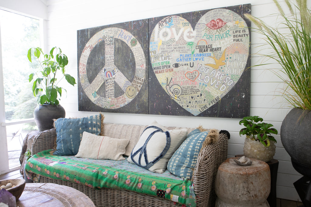 Choose Love Art Print in Black - Multi Panel