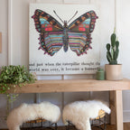 Butterfly Art Print - Grey Wood