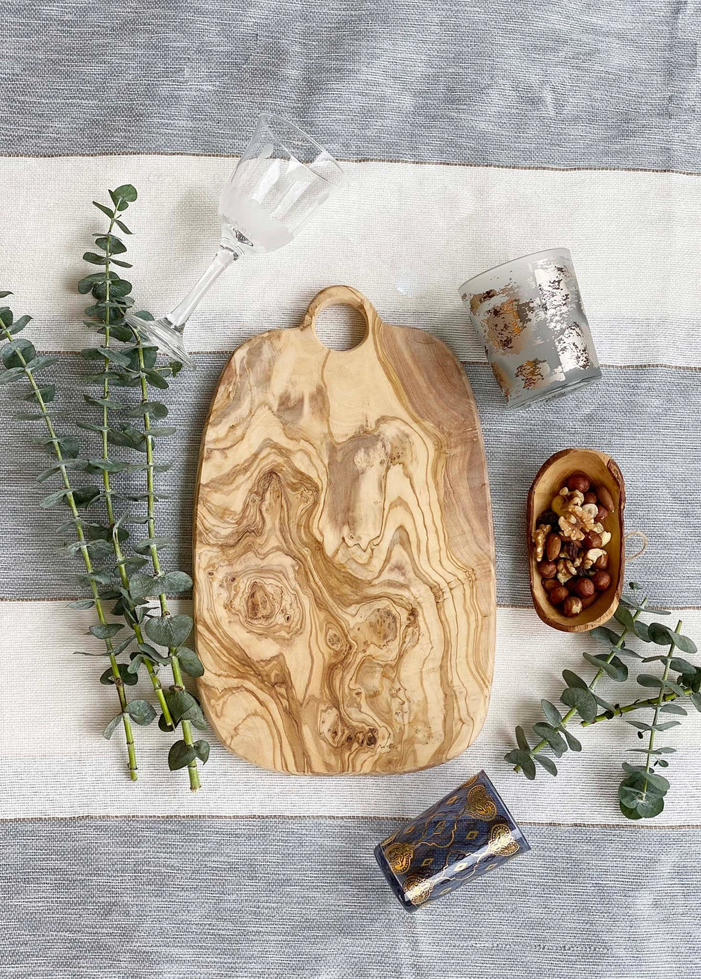 Olive Wood Board with a Hole 14"