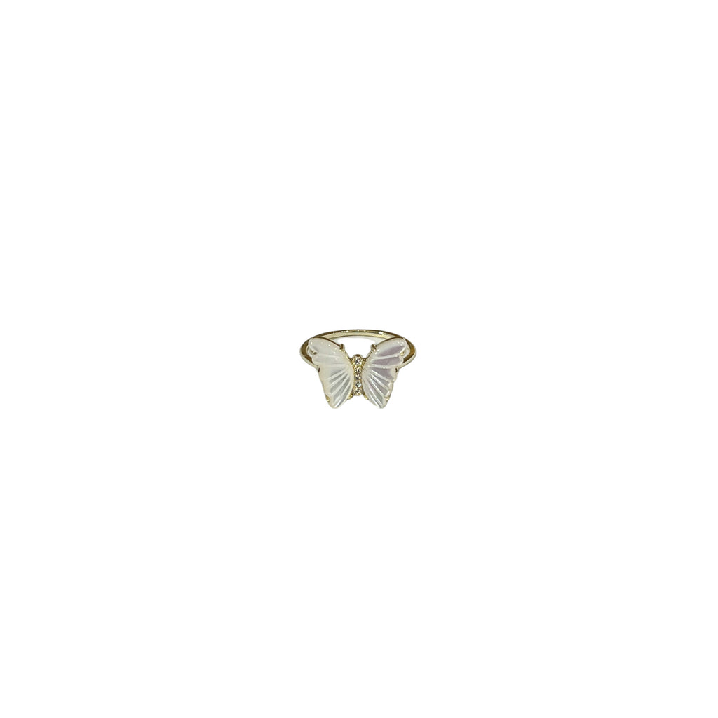 Butterfly Mother of Pearl Ring