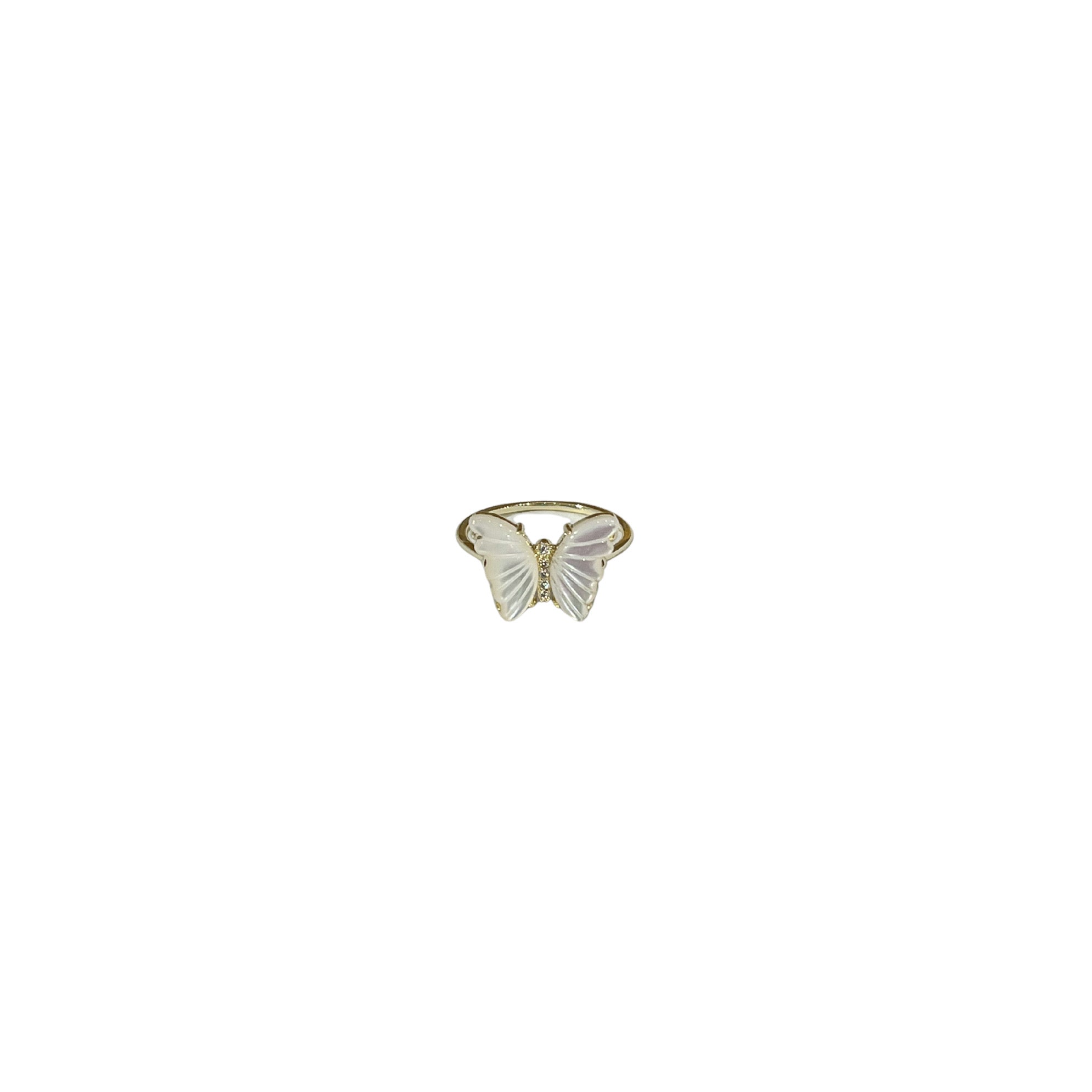 Butterfly Mother of Pearl Ring