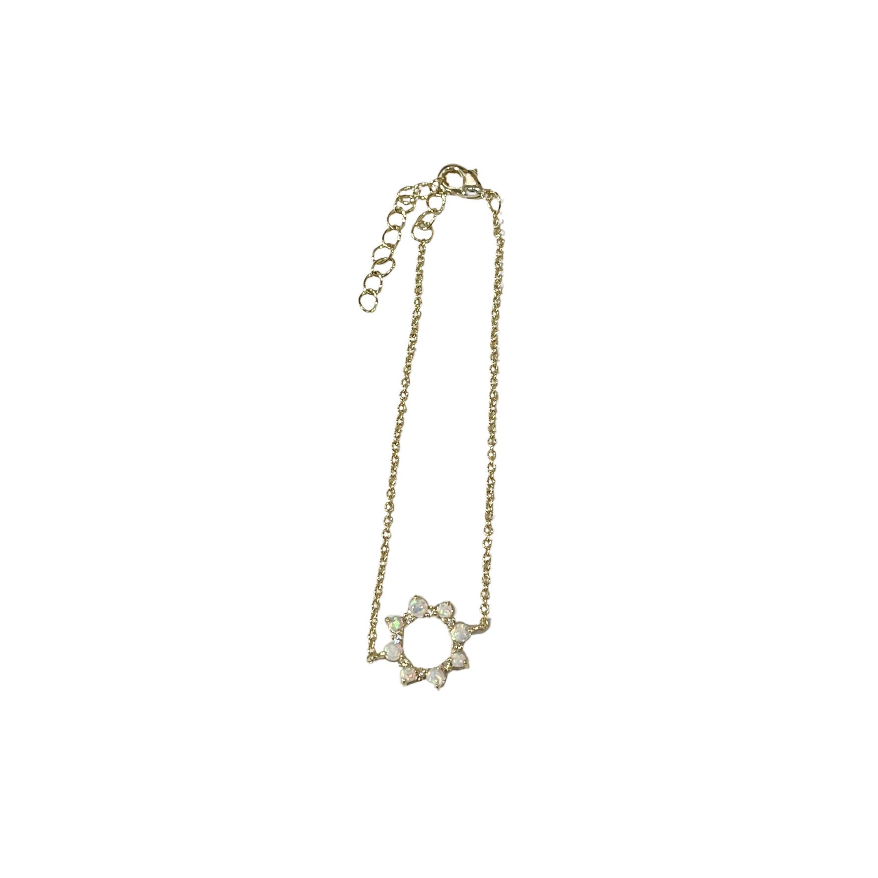 White Opal Circle Sun Bracelet