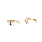 Half Circle Huggie Earrings
