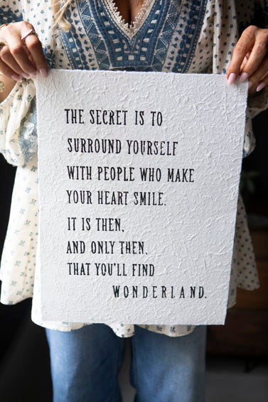 The Secret Is Handmade Paper Print
