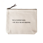 Canvas Zip Bag - Cream