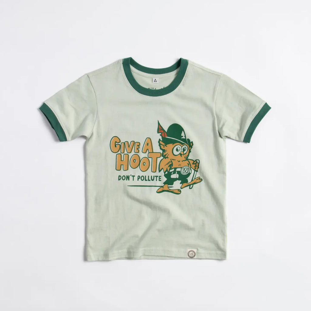 Give A Hoot, Don't Pollute Youth Ringer Tee