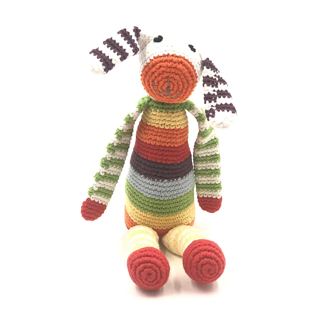 Velvety Plush Organic Rainbow Bunny
