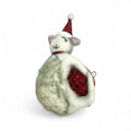 Grey & White With Santa Hat & Red Yarn Ornaments - Clutter of Cats Collection