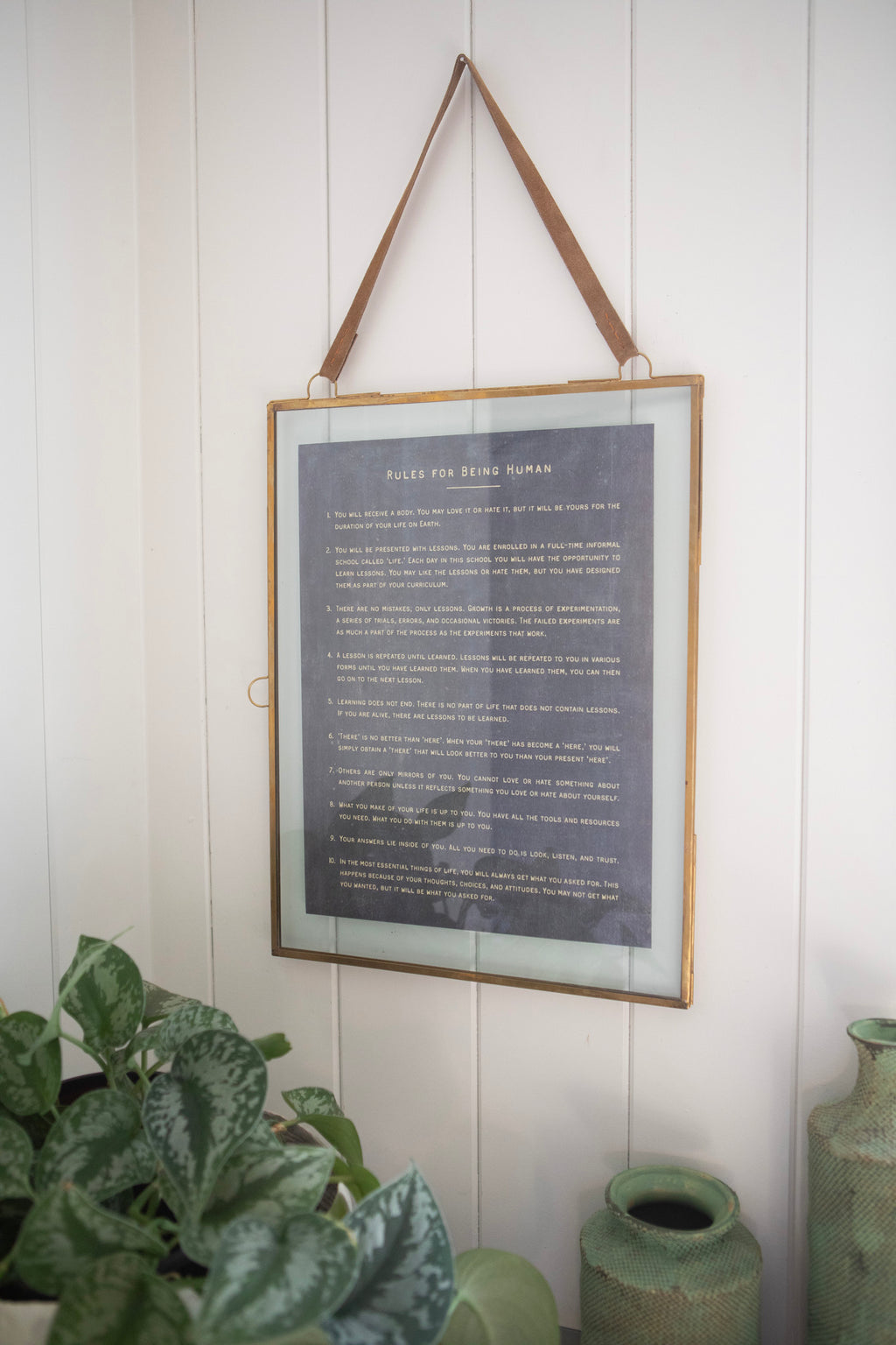 Rules For Being Human Art Poster