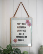 Butterfly Language Handmade Paper Print- 12"x16"