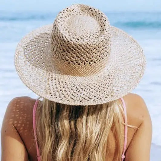 Seira Wide Brim Open Weave Straw Rancher Hat