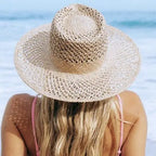 Seira Wide Brim Open Weave Straw Rancher Hat