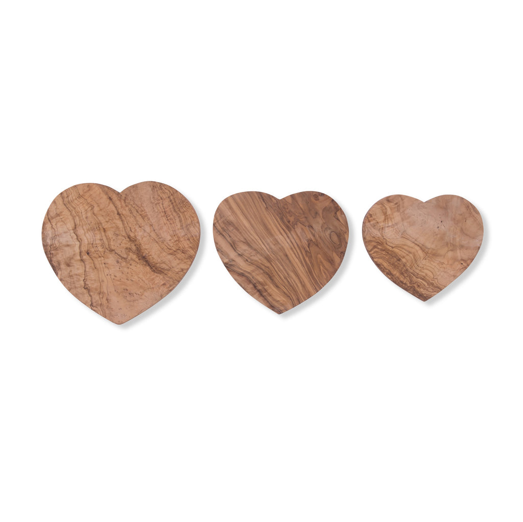Heart Shaped Olive Wood Board
