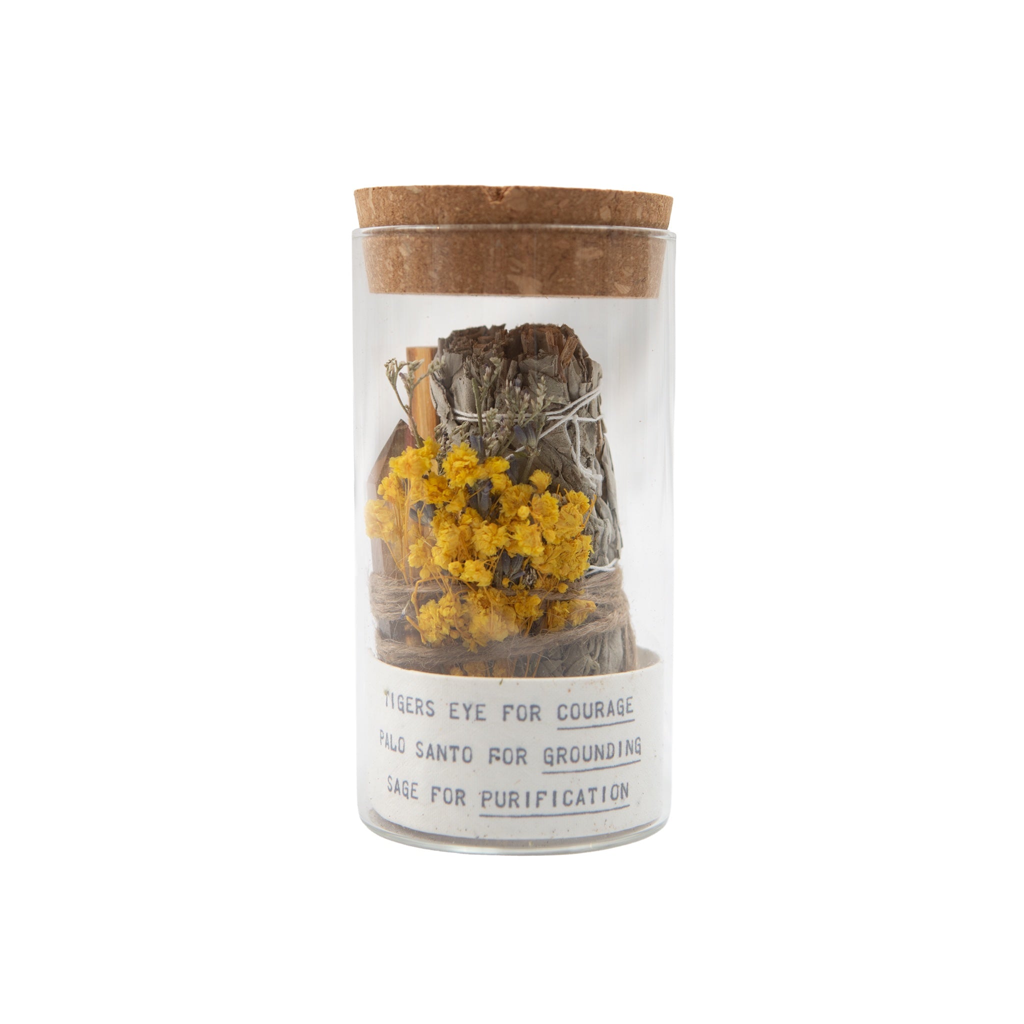 Palo Santo, Sage and Tigers Eye Smudge Jar