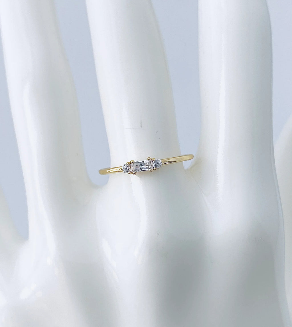 Rectangle Baguette Ring