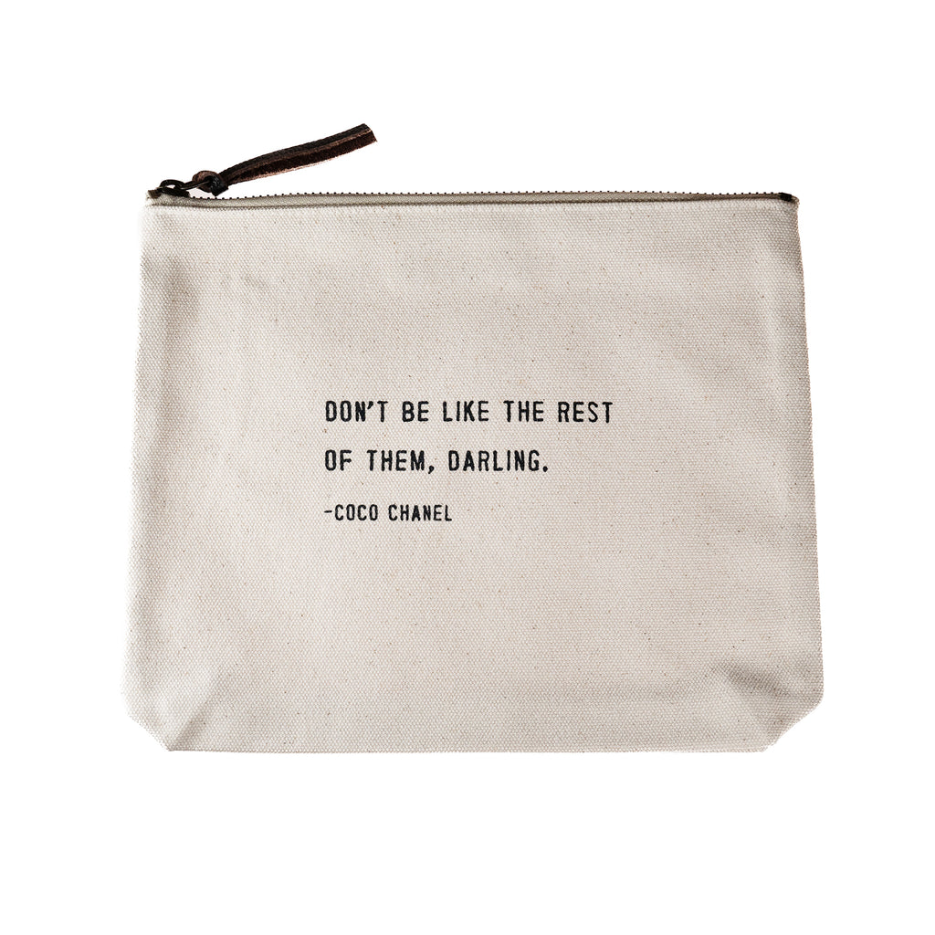 Canvas Zip Bag - Cream