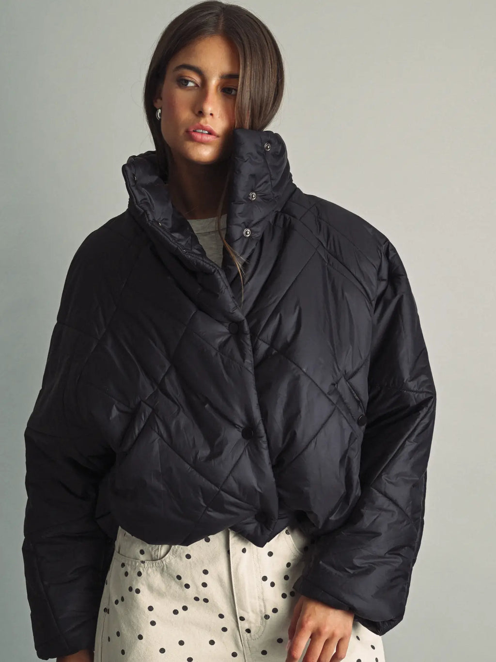 Quilted Nylon Puffer Jacket
