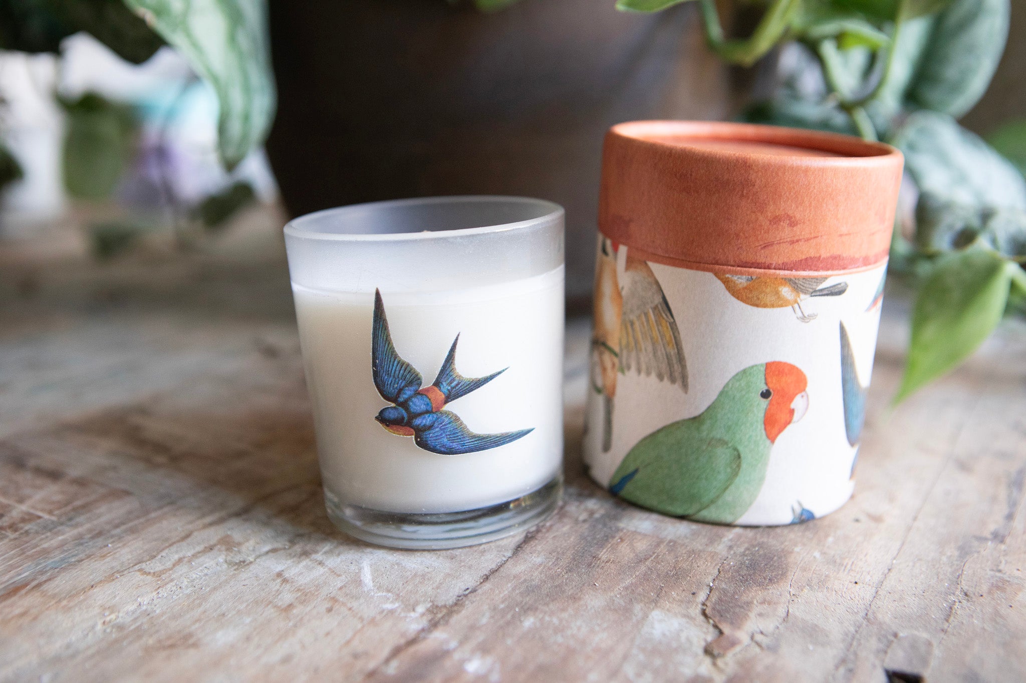 Flora & Fauna Blue Bird Candle