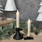 6.75" Moving Flame Cream Taper Candle