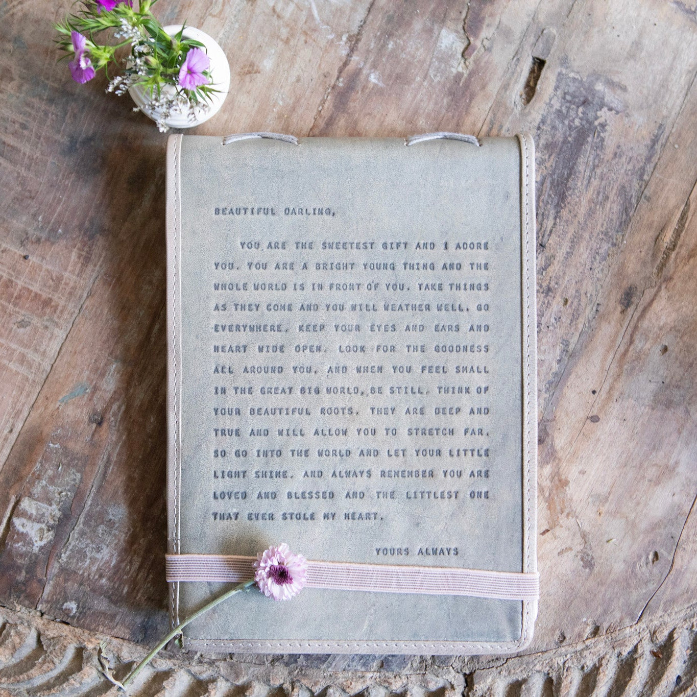 Letter for Sophie Leather Journal - Stone