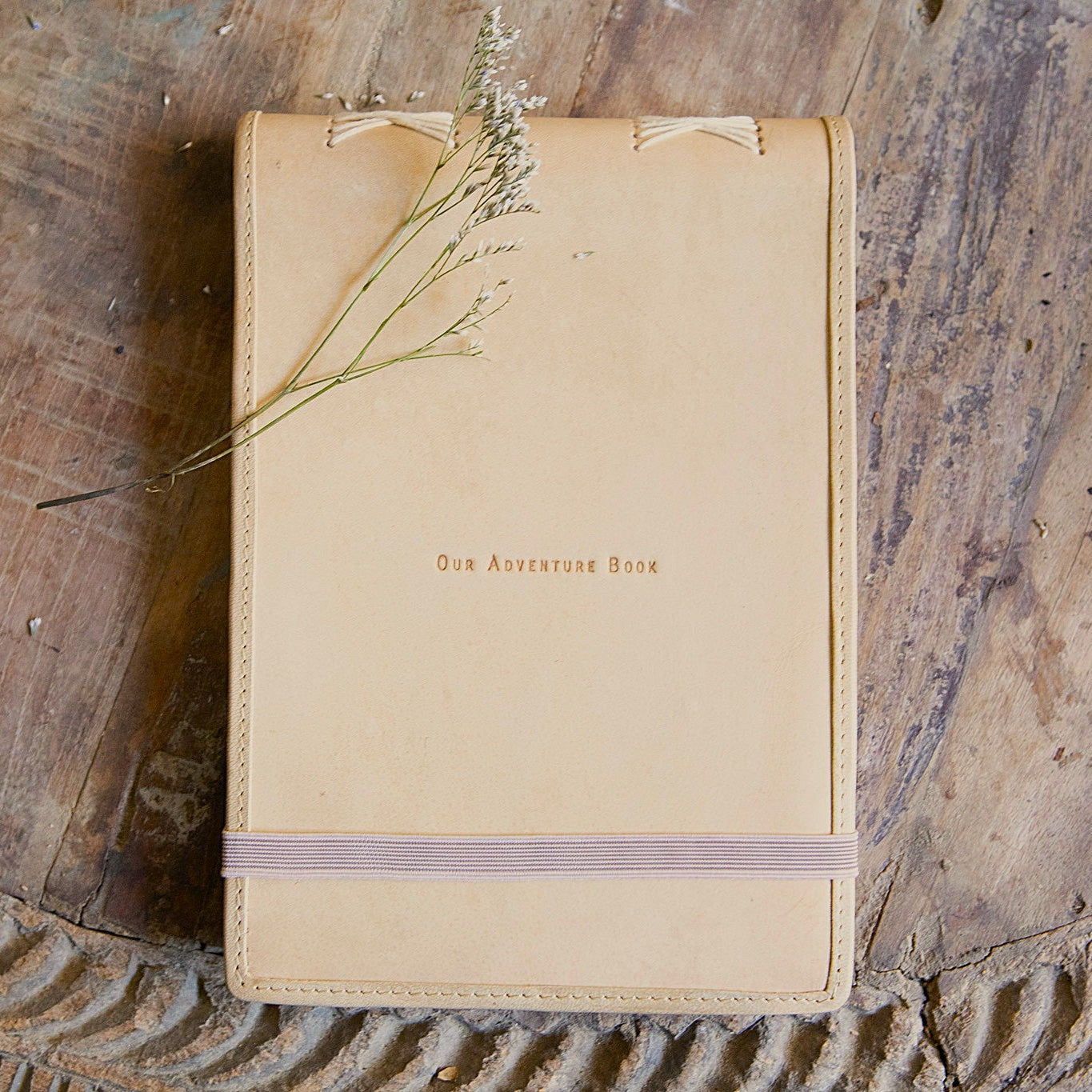 Our Adventure Book Leather Journal - Honey