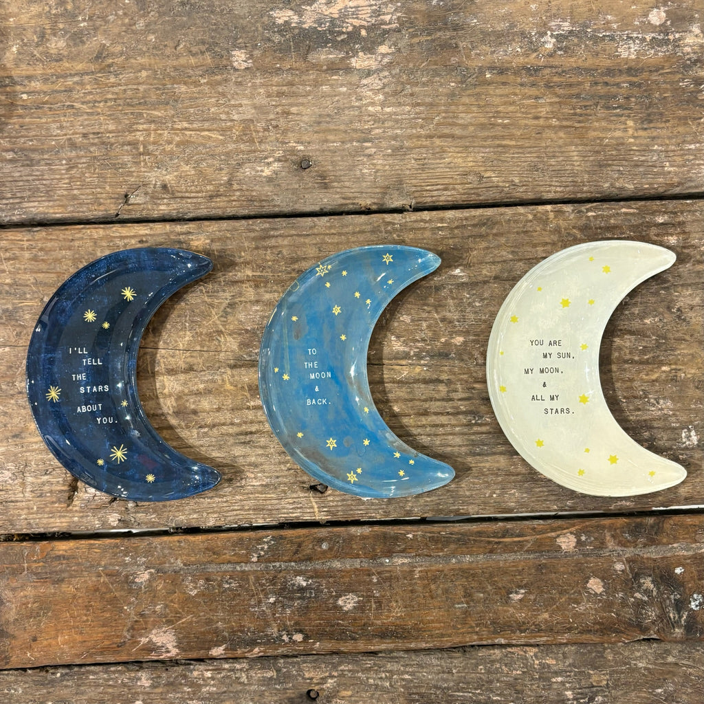 To The Moon & Back Small Moon Decoupage Plate