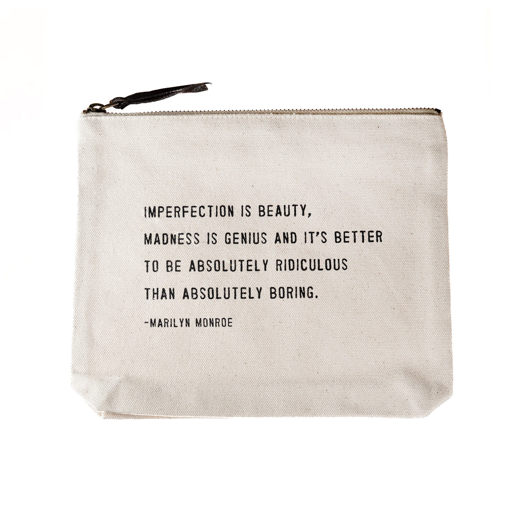 Canvas Zip Bag - Cream