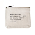 Canvas Zip Bag - Cream