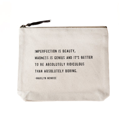Canvas Zip Bag - Cream