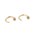 Half Circle Huggie Earrings