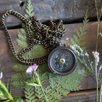 ***Courage Dear Heart (C.S. Lewis) Compass with Leather Pouch