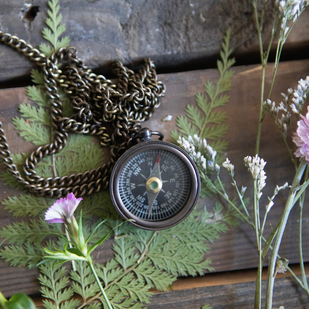 ***Let Your Heart Be Your Compass with Leather Pouch