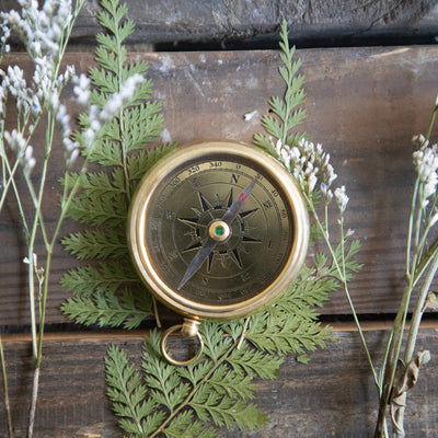 Compass with Leather Pouch