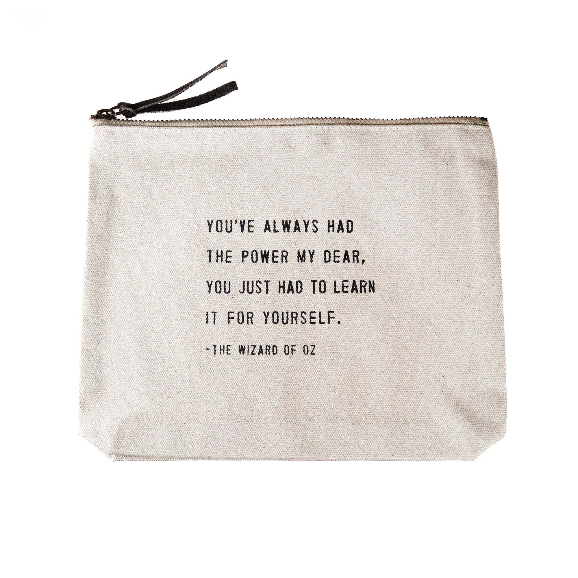 Canvas Zip Bag - Cream