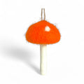 Orange with Dots Mushroom Ornament -  Felt Patch of Mushrooms Collection