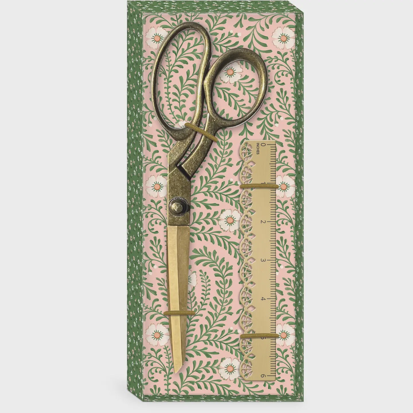 Antique Gold Scissor and Ruler Set