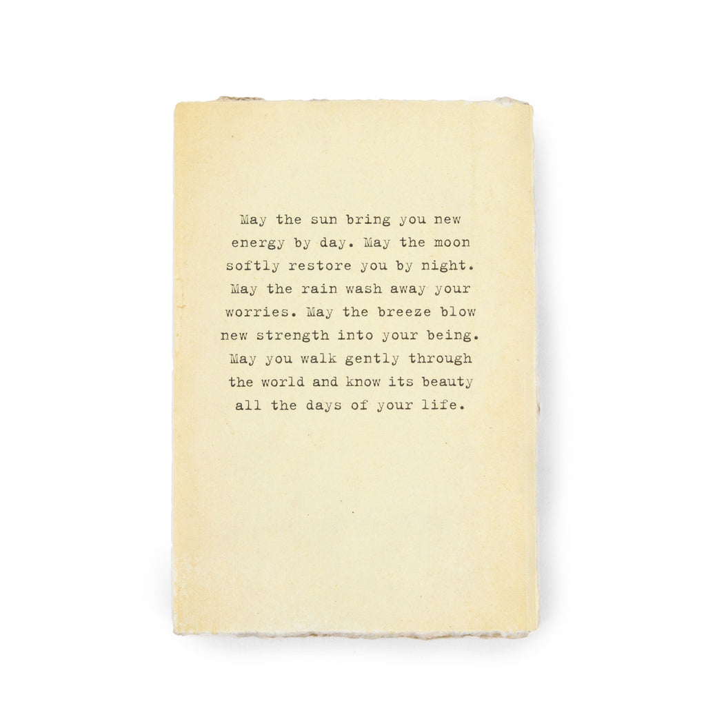 ***May The Sun Medium Deckled Edge Notebook - Cream