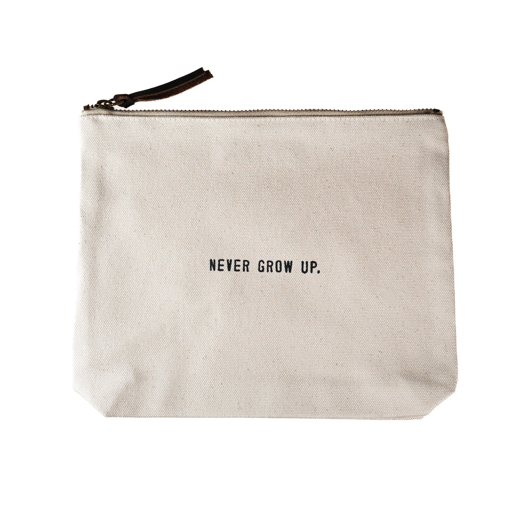 Canvas Zip Bag - Cream