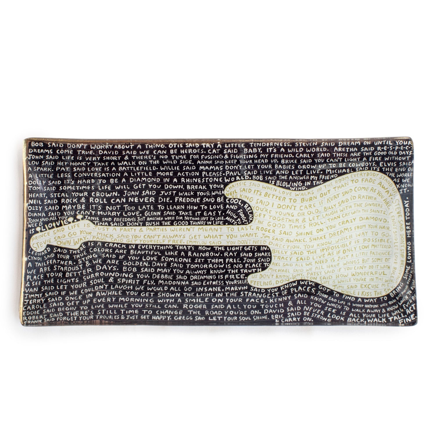 Legends Small Rectangle Decoupage Plate 8.5" x 4"