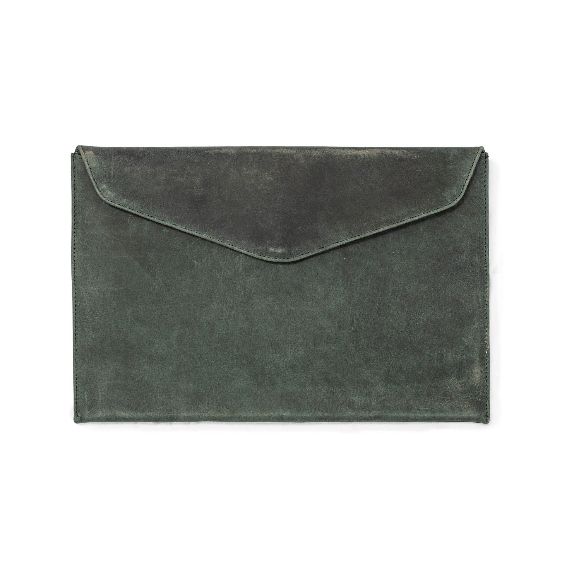 ***Turquoise Leather Laptop Case / Computer Sleeve Aqua 14-3/4" x 10"