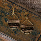 Mela Beaded Earrings, Brass
