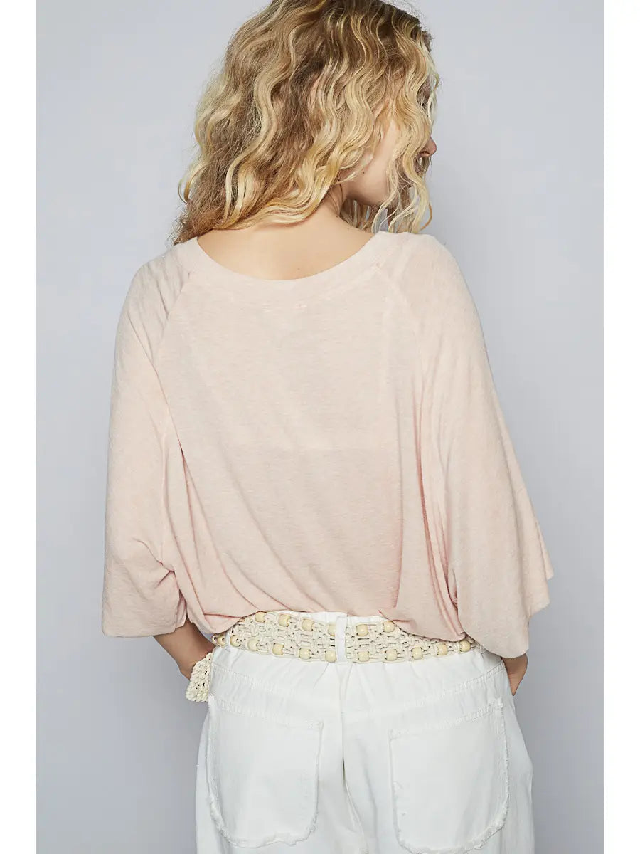 Vintage Washed Relaxed Fit Jersey Top
