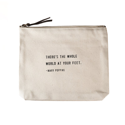 Canvas Zip Bag - Cream