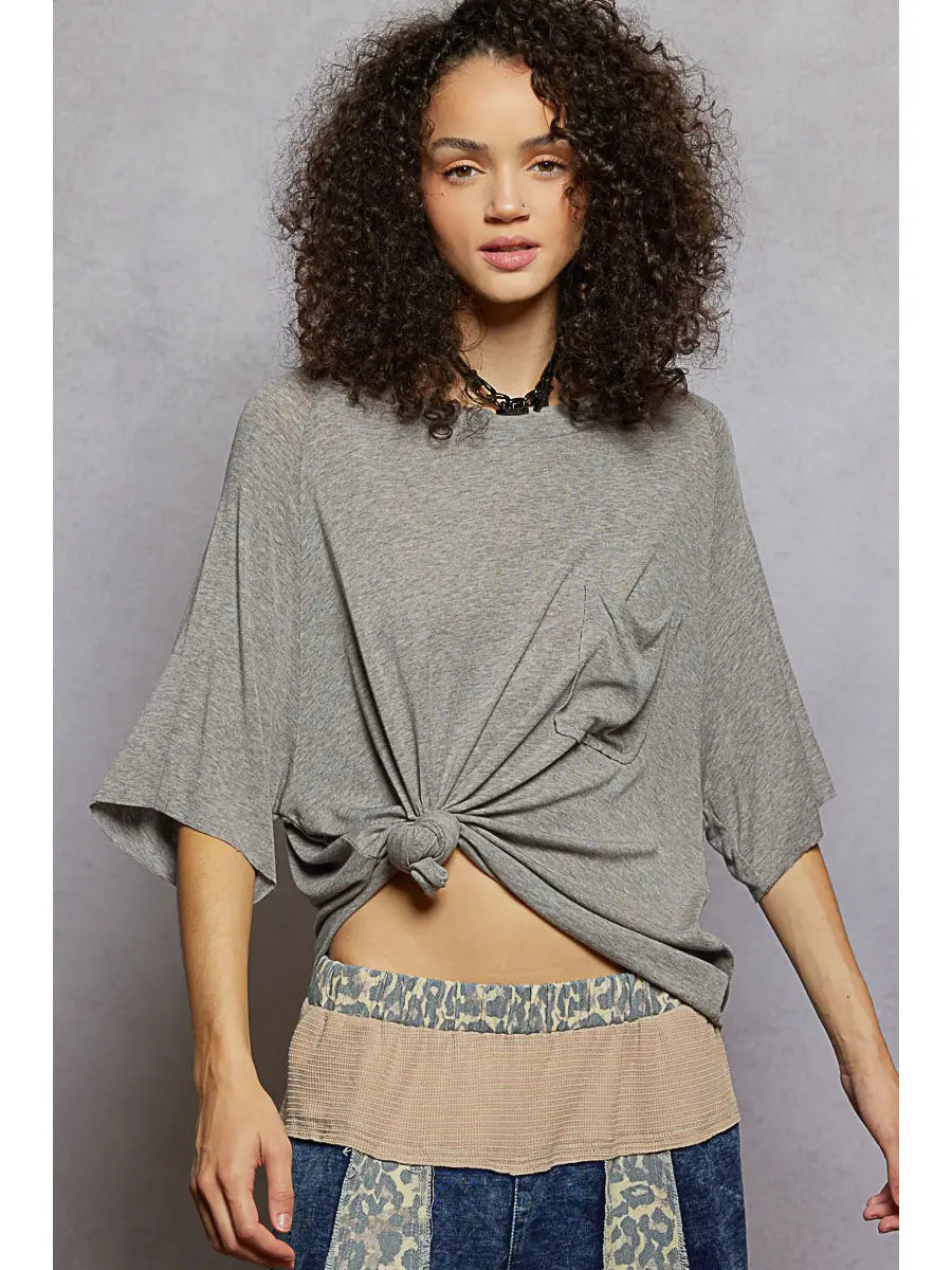Vintage Washed Relaxed Fit Jersey Top