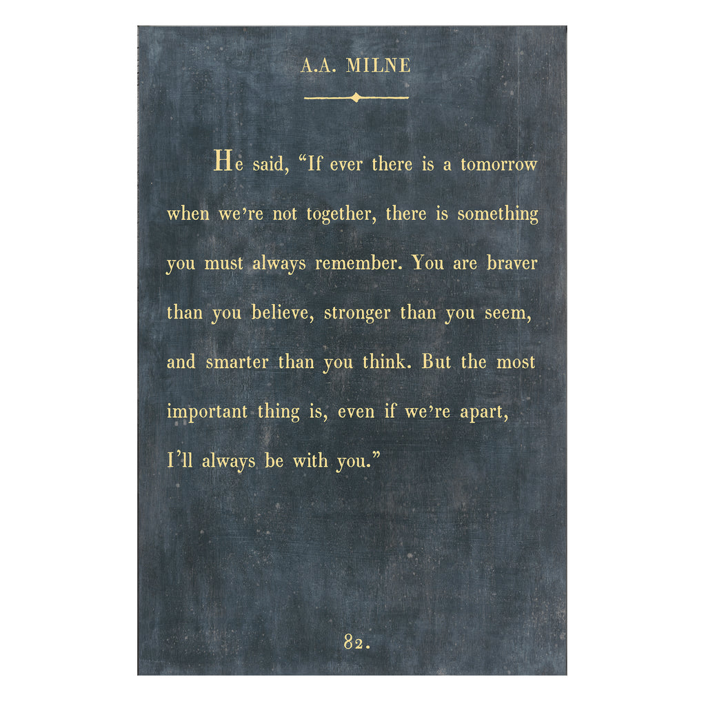 A.A. Milne Art Print - Gallery Wrap