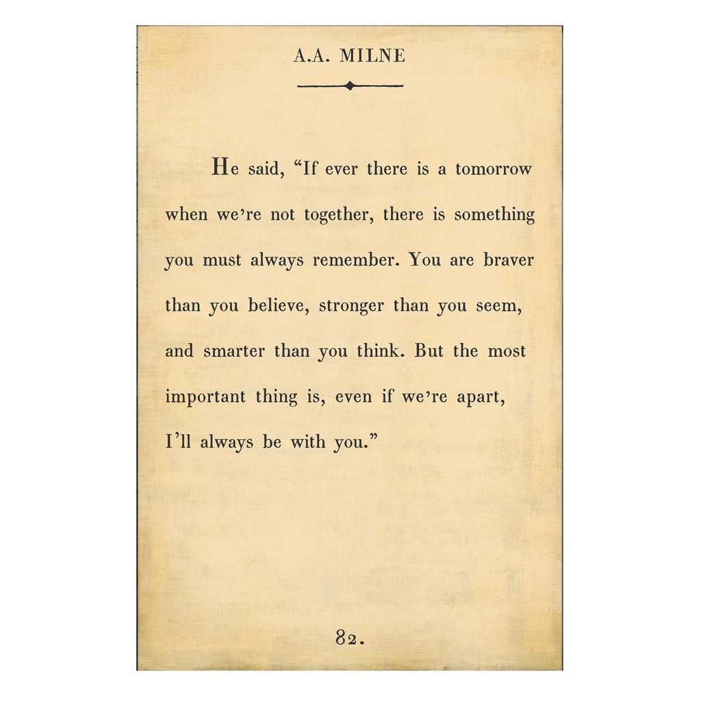 A.A. Milne Art Print - Gallery Wrap