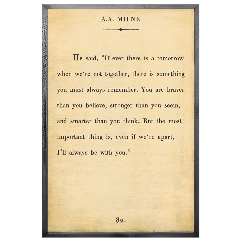 A.A. Milne Art Print - Grey Wood