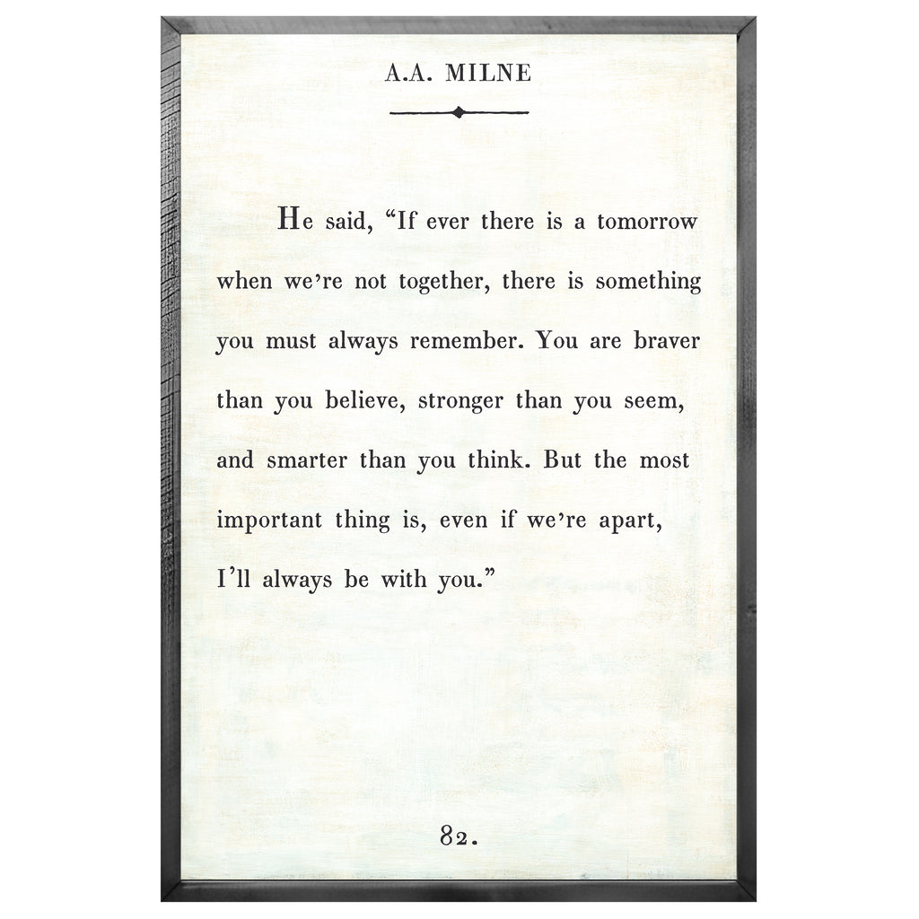 A.A. Milne Art Print - Grey Wood